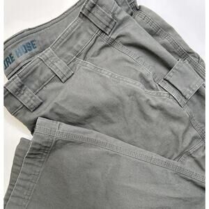 Duluth Trading Flex Fire Hose Cargo Work Pants Mens 42x32 Gray Relaxed Mint